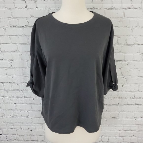 Zara Tops - Zara Basic Short Sleeve Tee Gray L NWT